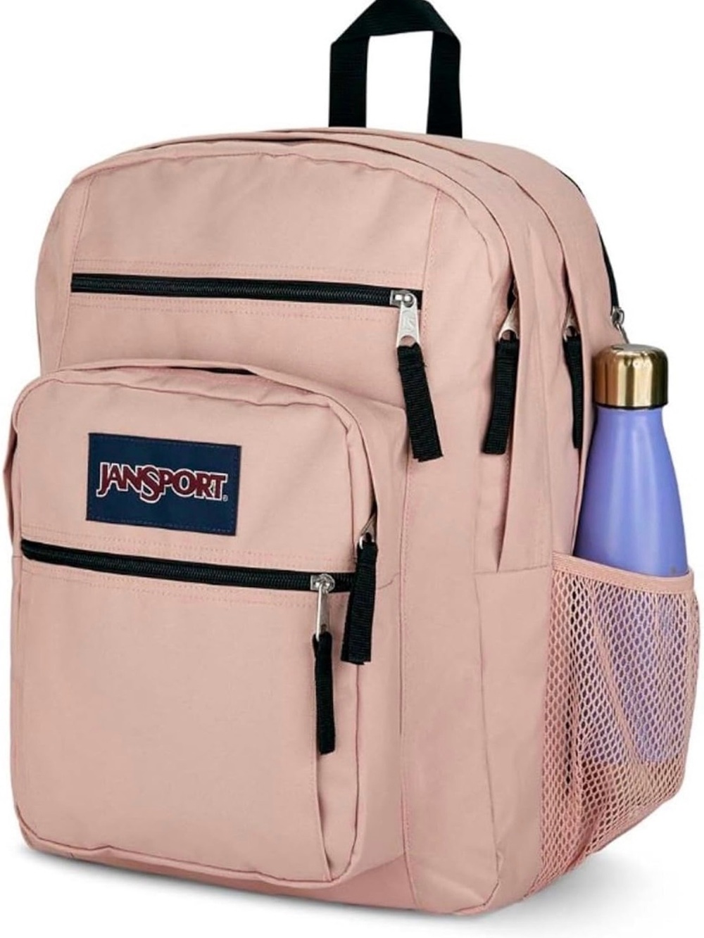 Jansport Light Pink Campus Backpack with Navy Logo